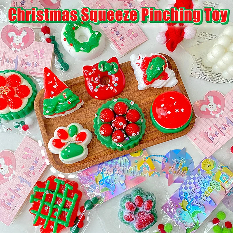 Christmas series Squeeze Cat Paw Toys Cute Soft Abreact Relief Relax Toy Sticky Decompressing Pinching Cat Paw Stress Relief Toy fidget toys,plush toys,stress relief toys,educational toy,mochi squishy toy