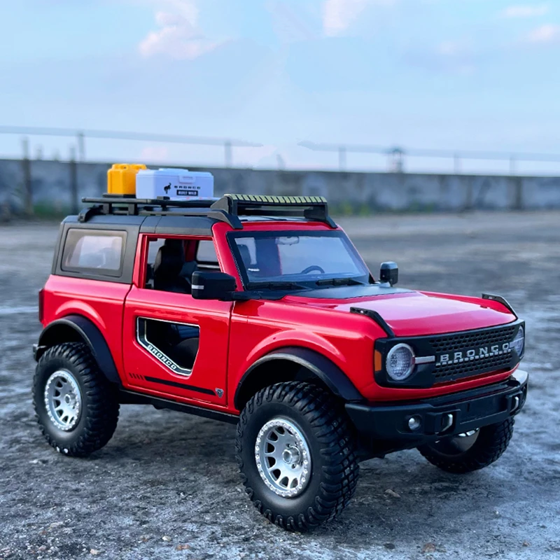 1:32 Ford Bronco Lima Alloy Car Model Diecast Metal Modified Off-road Vehicle Car Model Simulation Sound and Light Kids Toy Gift 3