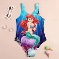 Summer Children's Swimsuit Cartoon Mermaid 3d Print Miniso Cute Girl Swimsuit Beach Children's Clothing Vacation Baby Swimsuit 1