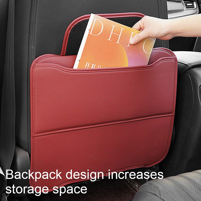 PU Leather Car Anti-kick Pad Auto Seat Back Organizer Storage Bag Car Backseat Anti Scratch Protector Pads with Cover BLALION