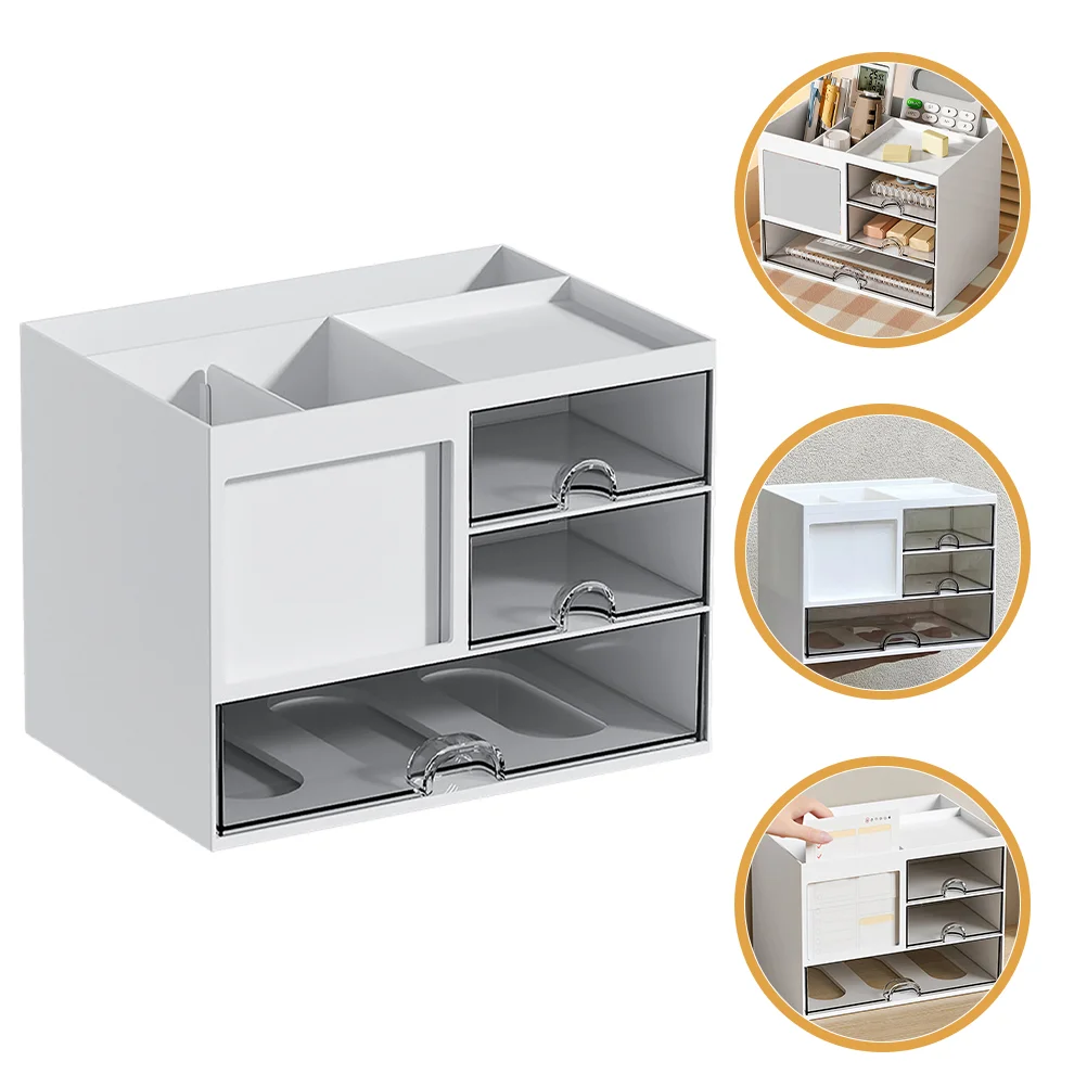 

Storage Crates Drawer Box Bathroom Organizer Acrylic Type Case Makeup Tabletop Container Office