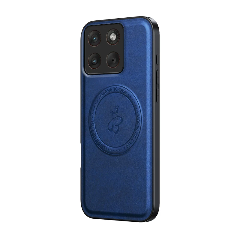 Leather Stand Case with Magnetic Holder and Camera Protector