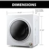 Compact Dryer 13.2 lbs Load Volume 110V 1500W Portable Clothes Dryer 3.5 cu.ft. Stainless Steel Tub, 4 Drying Modes 4