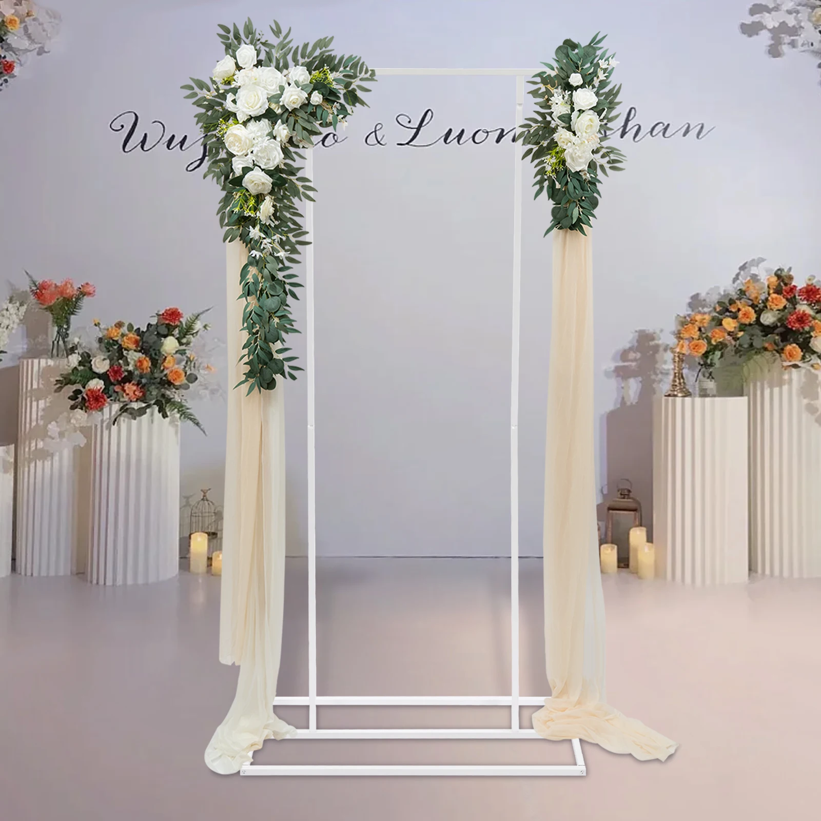 Balloon Wedding Backdrop Stand Metal Balloon Frame Stand Decoration 6.56ft wedding arch stand