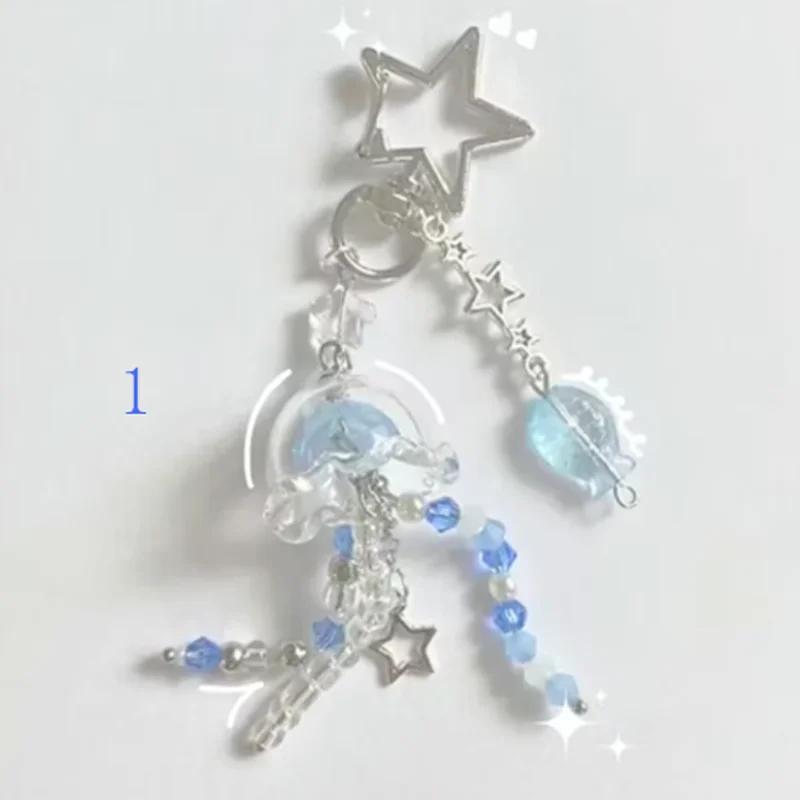 Jellyfish Phone Charm Ocean Theme Keychain