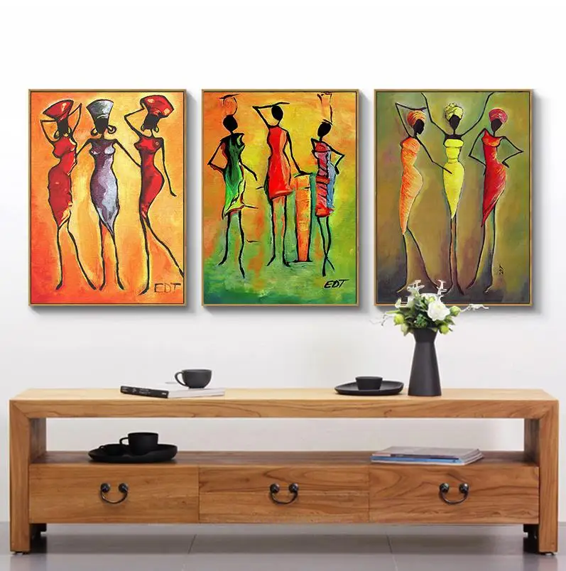 African Woman Classic Vintage Wall Art Canvas Painting Poster For Home Decor Posters And Prints Unframed Decorative Pictures
