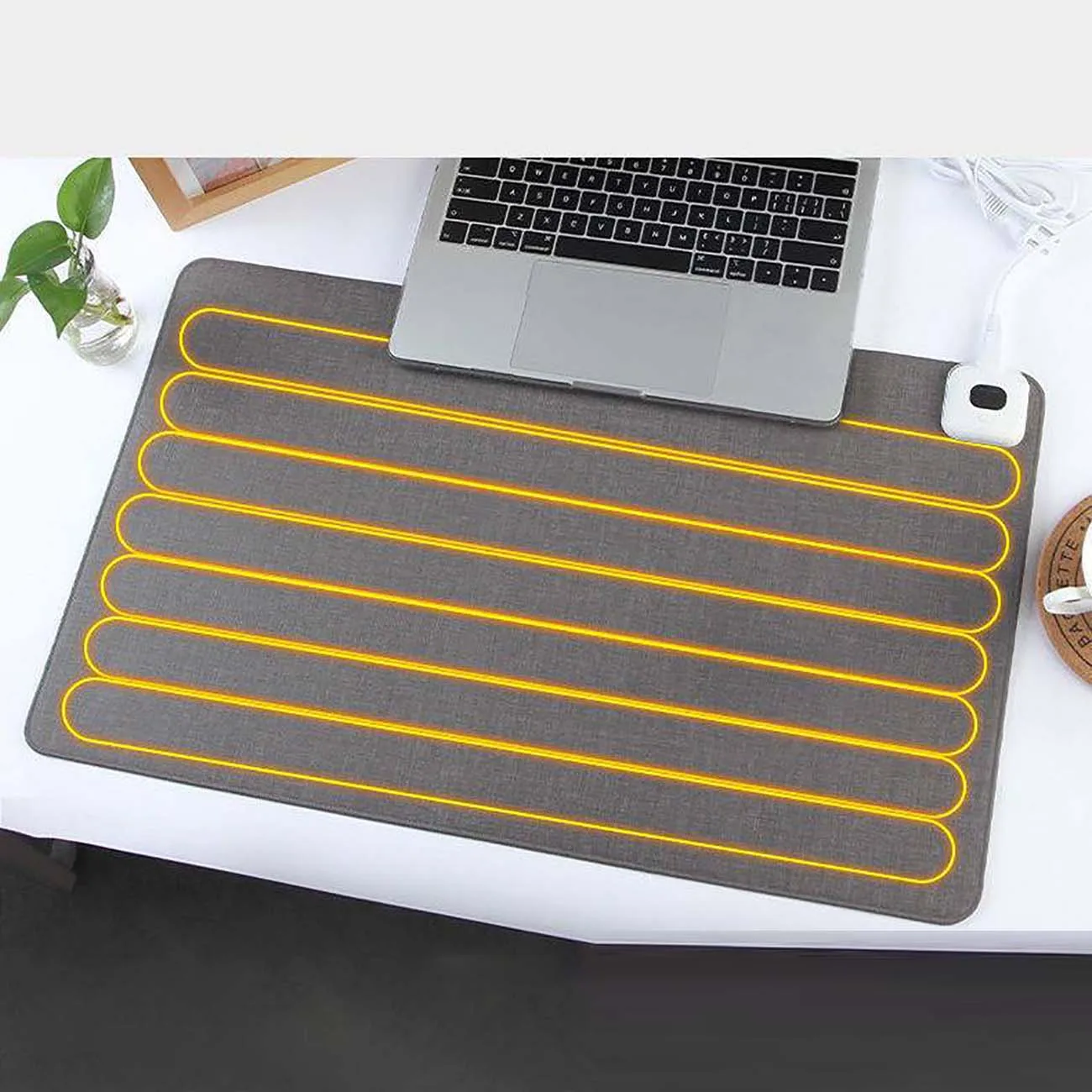 Tapis de souris chauffant électrique, table en polymères, affichage de la  température, garde les mains au chaud en hiver, clavier d'ordinateur de  bureau - AliExpress