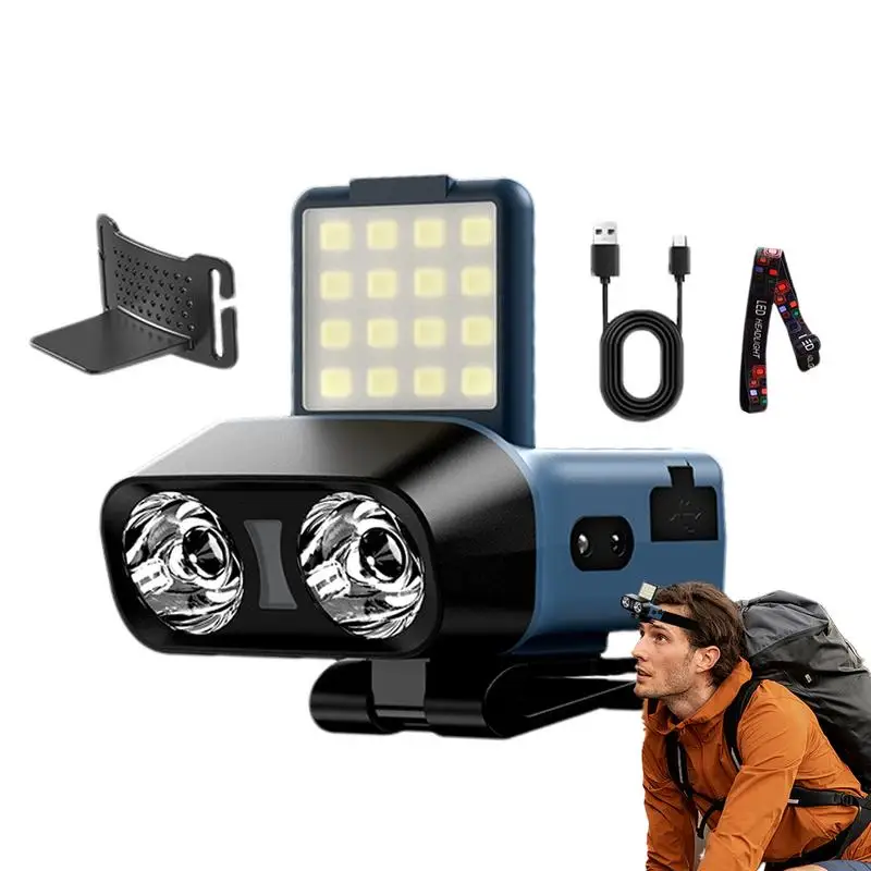 

Mini LED Headlamp COB Hat Clip Light Motion Sensor Fishing Lantern USB Rechargeable portable Floodlight Headlight for cycling