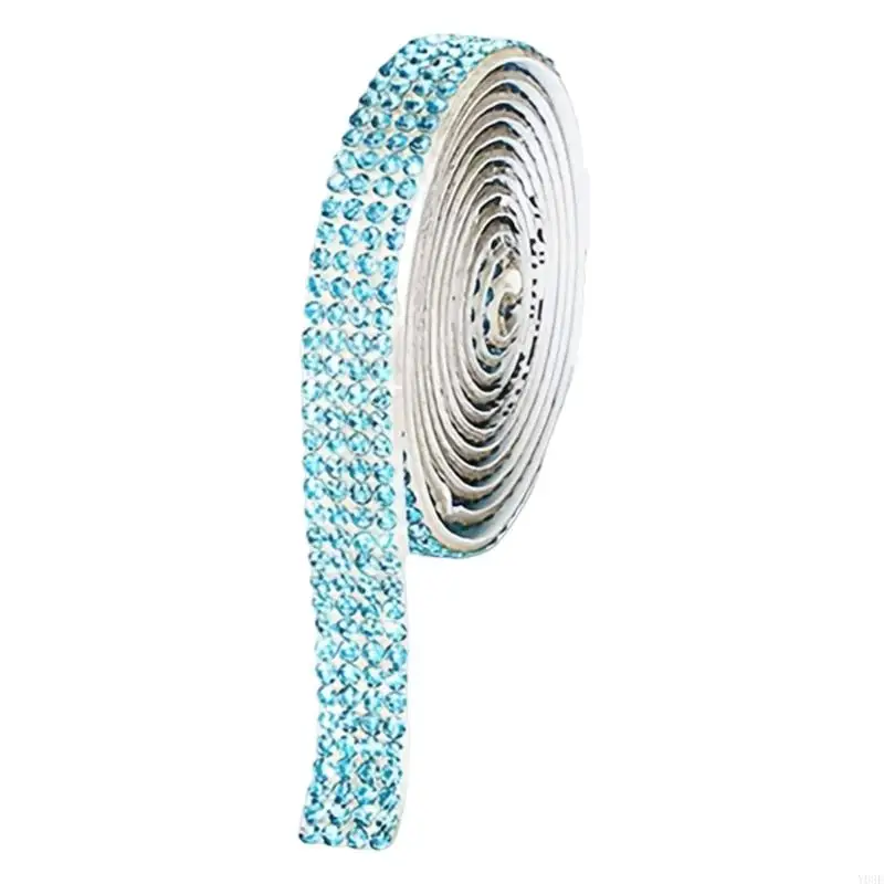 Funkelnde Strassbänder 1yard Rollkristallband Rollenkleber Strassbänder für Hochzeitstorte Dekoration Y08E – Detail 10