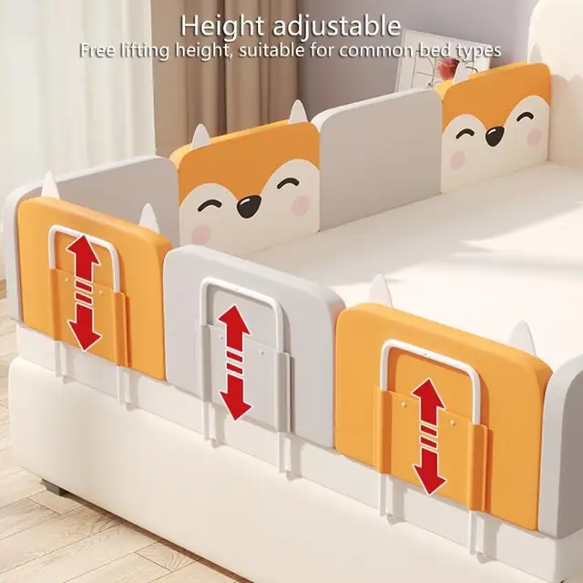 Adjustable Bed for Toddler and Baby Safety Guard with Portable Design and Easy Installation L Bracket Included 2