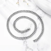 Halaile S925 Sterling Silver Sparkling D Color High Carbon Diamond Cuban Necklace Hip Hop Fine Jewelry for Women Men Trendy Gift 2