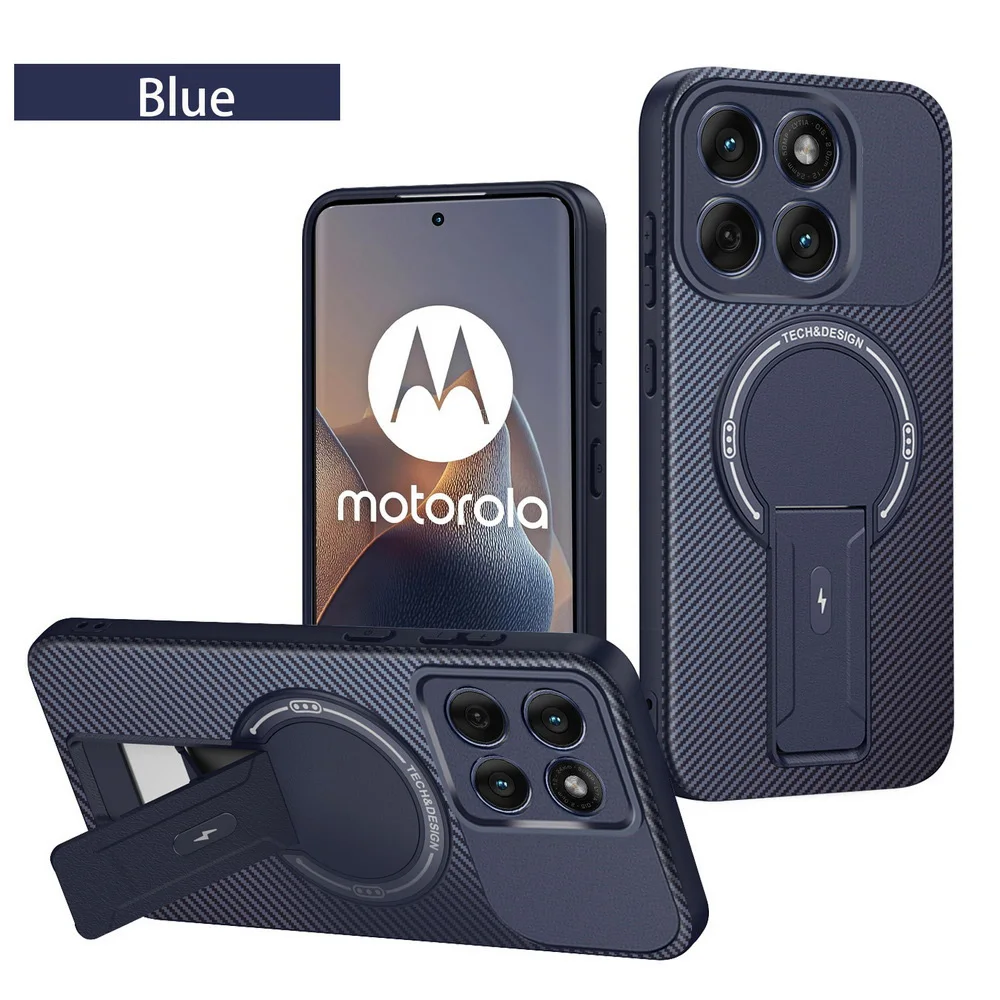 Carbon Fiber Magnetic Ring Case with Invisible Stand Holder