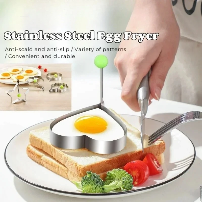 Stainless Steel Fried Egg Pancake Kitchen Accessories Gadget Rings Omelette Mold Mould Frying Egg Cooking Tools Kitchen Gadget