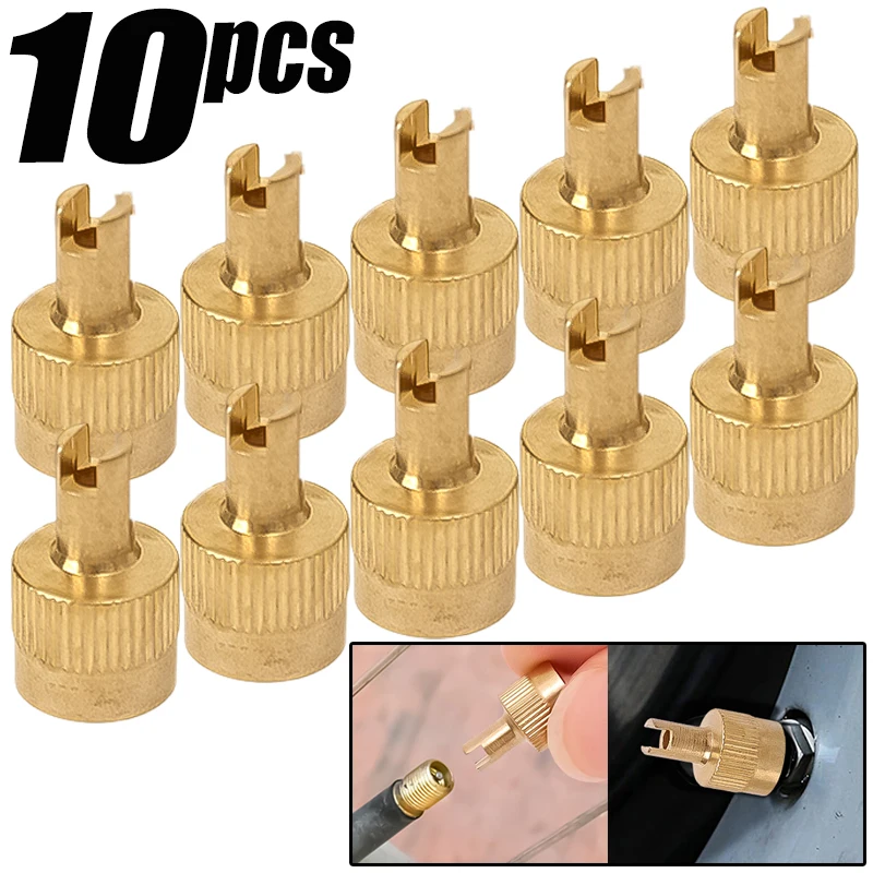 

10pcs Car Motorcycle Tire Valve Cap with Heart Removal Tool Slot Head Valve Stem Caps Truck Bike Rim Valve Caps Dust Cap