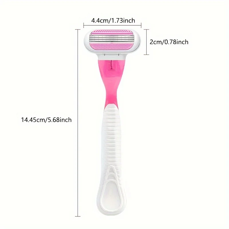 ( 1 Handle + 8 Blades ) Women Safety Razor Blades Face/ Leg/ Armpit/ Bikini Beauty Hair Removal Shaving Compatible Venus Shaver 2