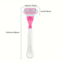 ( 1 Handle + 8 Blades ) Women Safety Razor Blades Face/ Leg/ Armpit/ Bikini Beauty Hair Removal Shaving Compatible Venus Shaver 2