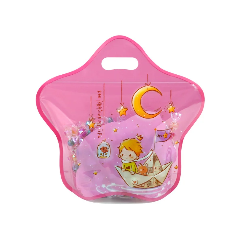 StoBag 50pcs Cartoon Candy Food Packaging Bags Ziplock Cute with Handle Kids Gift Plastic Sealed Cookies Snack Storage Pouches 6