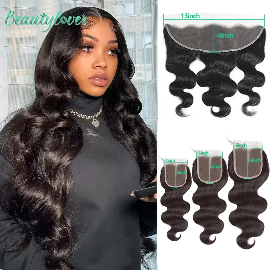 13x4 13x6 Frontal Only 4X4 5X5 6X6 Lace Closure Ear to Ear Frontal Closure Body Wave Lace Frontal Closure 10A Remy Human Hair brazilian straight remy hair 36 40 inch human hair bundles with 13x4 lace frontal promqueen human hair ear to ear 4x4 closure