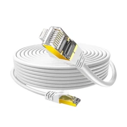 High - Performance Black CAT6 Ethernet Cable - Various Lengths, Universal Connectivity - 1M (CAT6 FTP White)