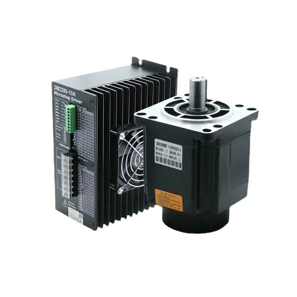 NEMA 42 3 상 AC 스텝퍼 모터 키트, 110mm 8N.m 110BYG350A 3M2280-10A 드라이버, 220V 하이브리드 4.3A CNC 라우터 테이블 타각기