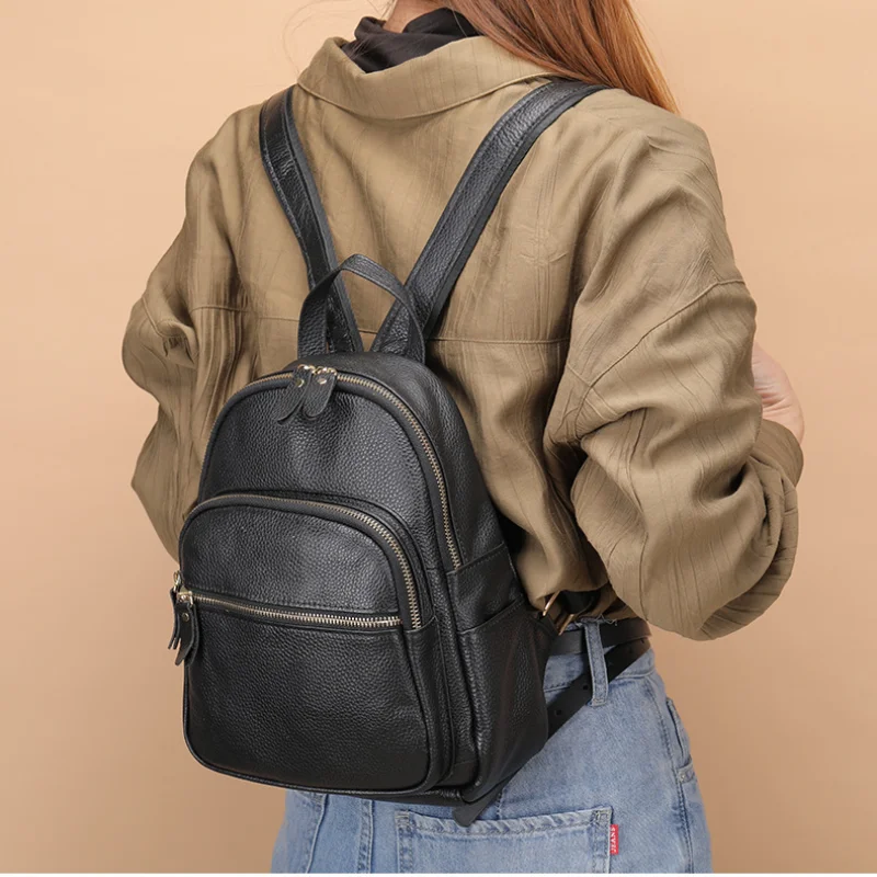 

Genuine leather women's backpack women's trendy first-layer cowhide soft leather pure leather versatile backpack for women