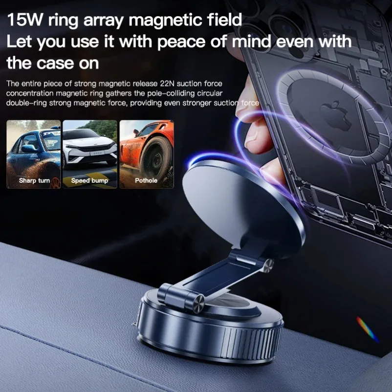 Magnetic Foldable Phone Holder For Car Magsafe iPhone