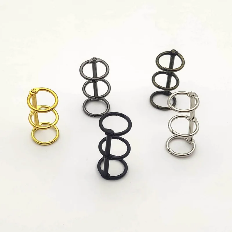 Metal Book Binders 2Pcs 15mm Loose Leaf 3 Ring Calendar Circle Binder Scrapbooking Album Hinged Rings School Binding Paper Clip metal ring binder,metal binder ring,book binding supplies