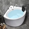 Japanese-style sitting bathtub small corner household triangle fan-shaped acrylic Jacuzzi 1 meter 1