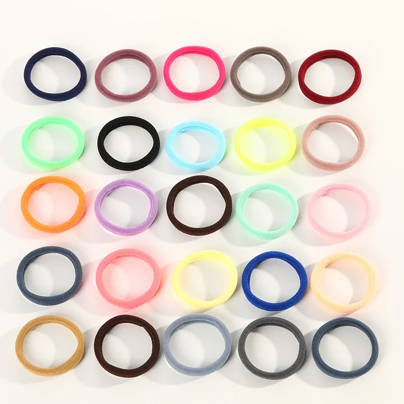 Viele Menschen mögen die hohe Elastizität Haarseil 100 Packung mehrere Farben nahtlose Haarring Seil – Detail 8