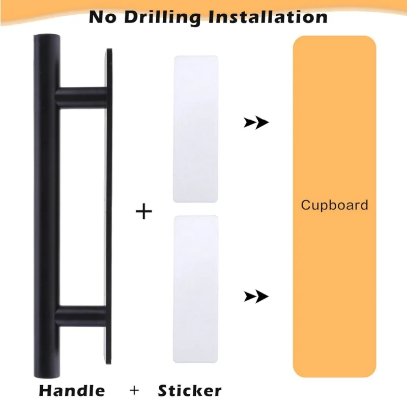 Self-adhesive door wardrobe window cabinet drawer push pull helper punch-free ABS plastic furniture handle