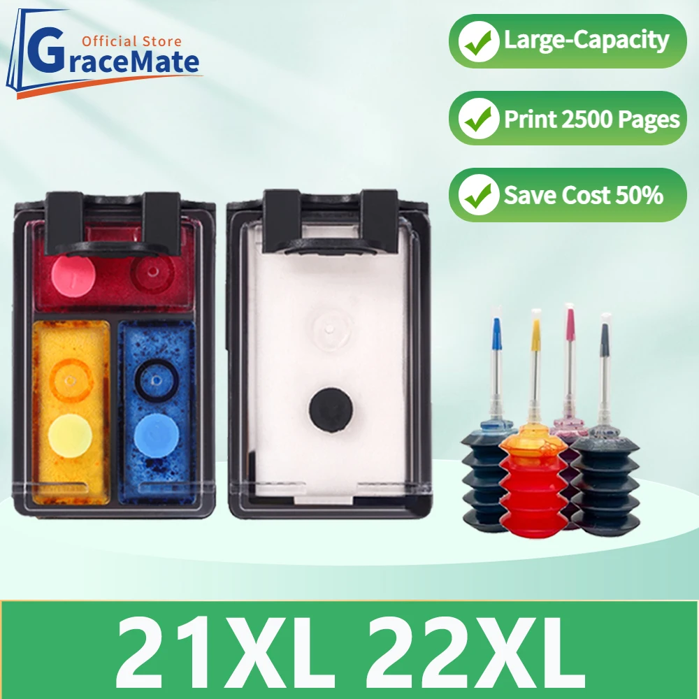 

21XL 22XL Replacement for HP 21 22 hp21 hp22 Ink Cartridge for DeskJet F2212 F300 F310 F325 F340 F350 F380 F385 F390 PSC 1401