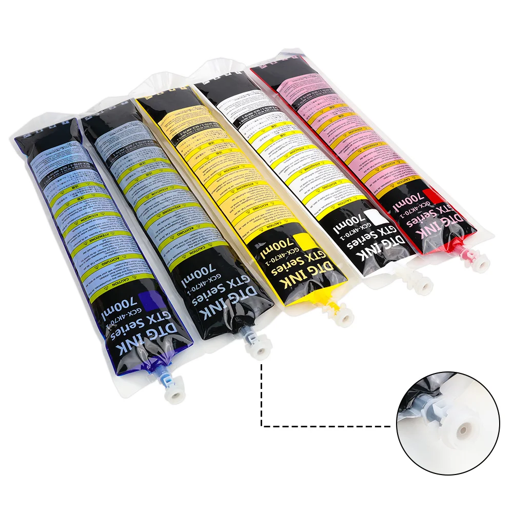 DTG Ink Pack Bag White GTX Ink Chip for Brother GT4 GTX 422 423 455 600 Pro DTG Printer Bulk Pouch