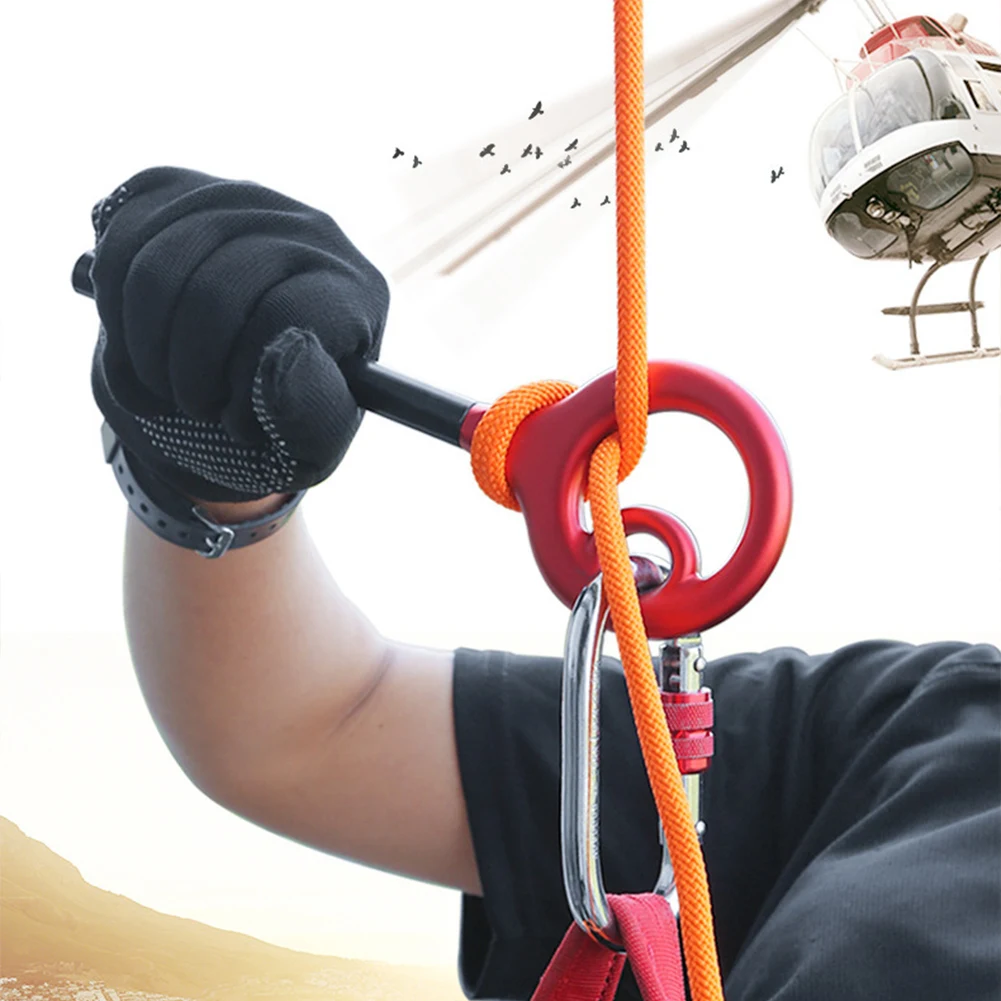 9-Shape Rigging Descender Aluminum Alloy Rigging Plate Rock Climbing Cable Descent Device for Rock Climbing Belaying