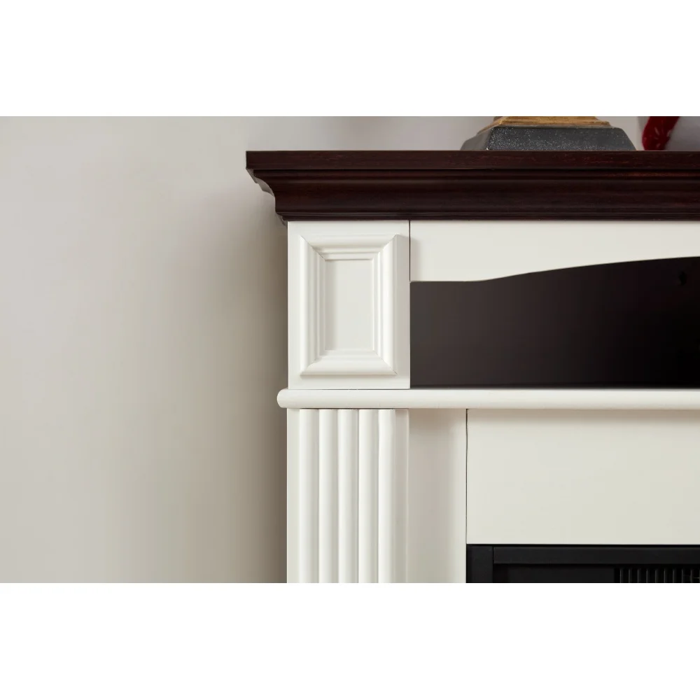 Corner Mantel Cabinet for Living Room or Bedroom with 23 inch Fireplace Insert Heater for the Perfect Ambiance 4
