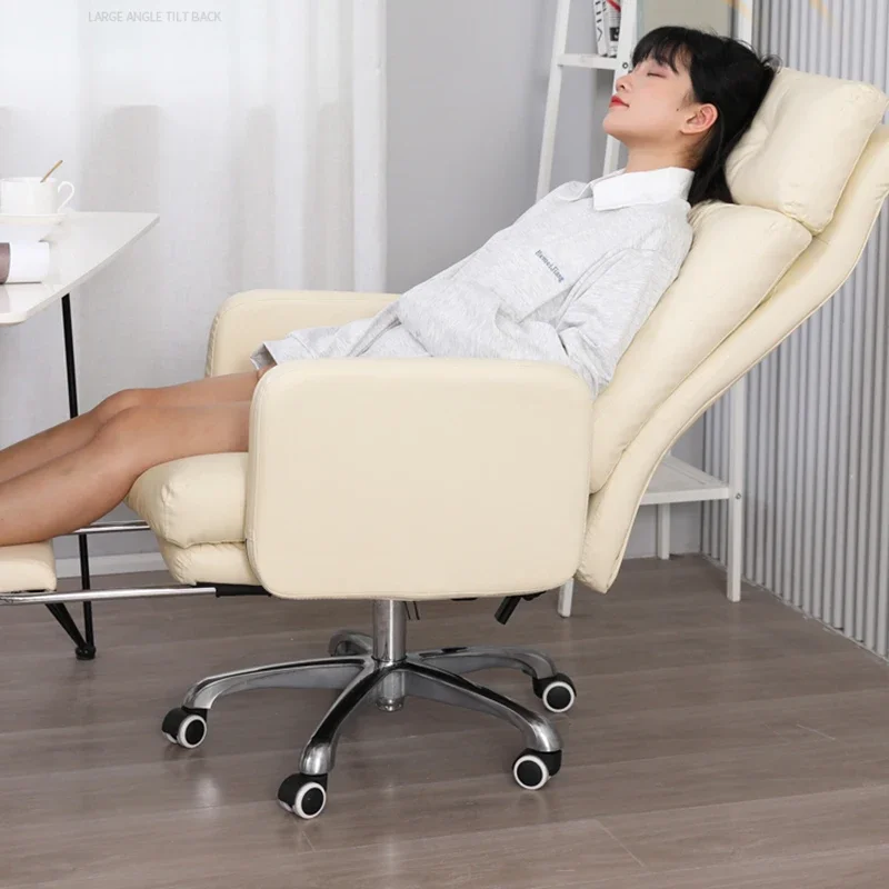 

Comfort White Gaming Chair Modern Lumbar Luxury Wheels Ergonomic Office Chair Support Caster Gamer Desk Silla Home Furniture