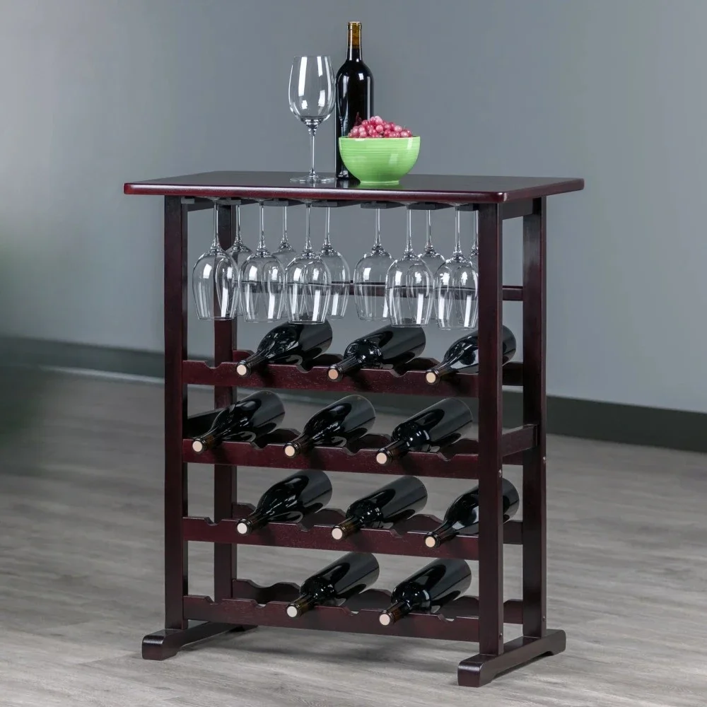 

24-Bottle Wine Rack, Espresso Finish, Wine Bottle Holder