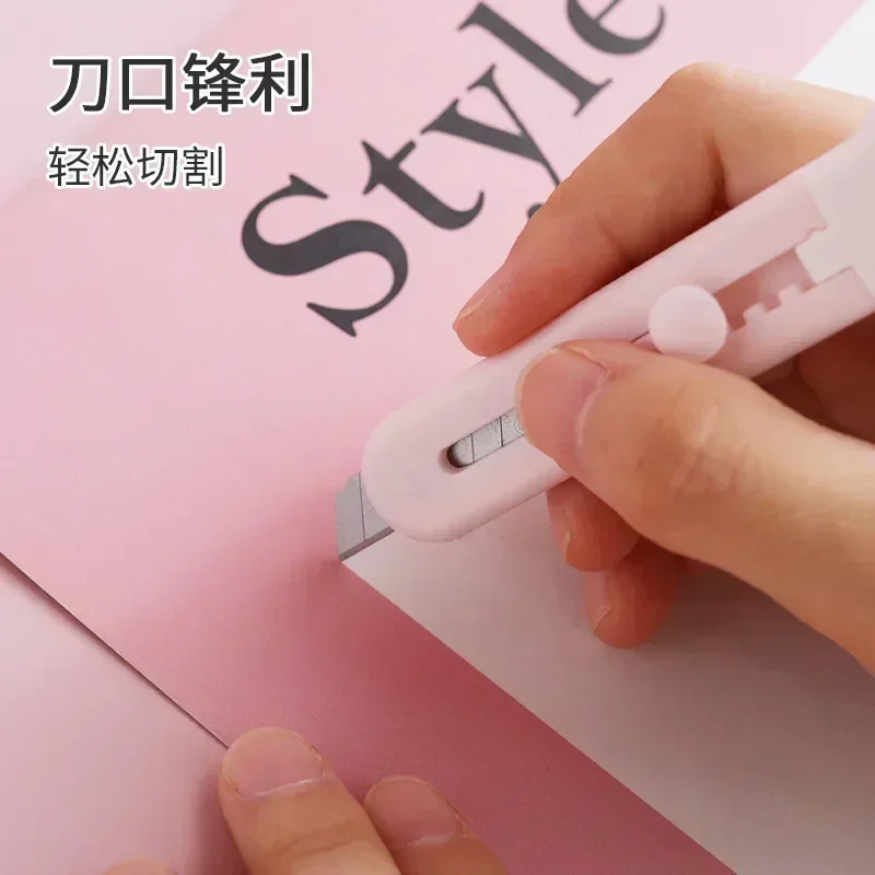 2pcs Kawaii Mini Pocket Cat Paw Art Utility Knife Express Box Knife Paper Cutter Craft Wrapping Refillable Blade Stationery utility knife,paper cutter,unboxing knife,pocket folding knife