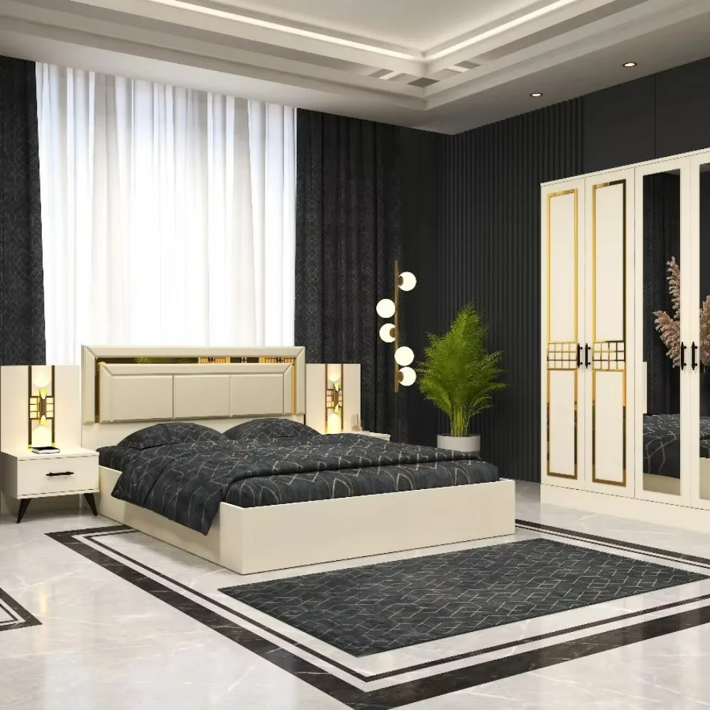 High-Quality Modern Luxury Bedroom Furniture Set – Apartment & Hotel 1