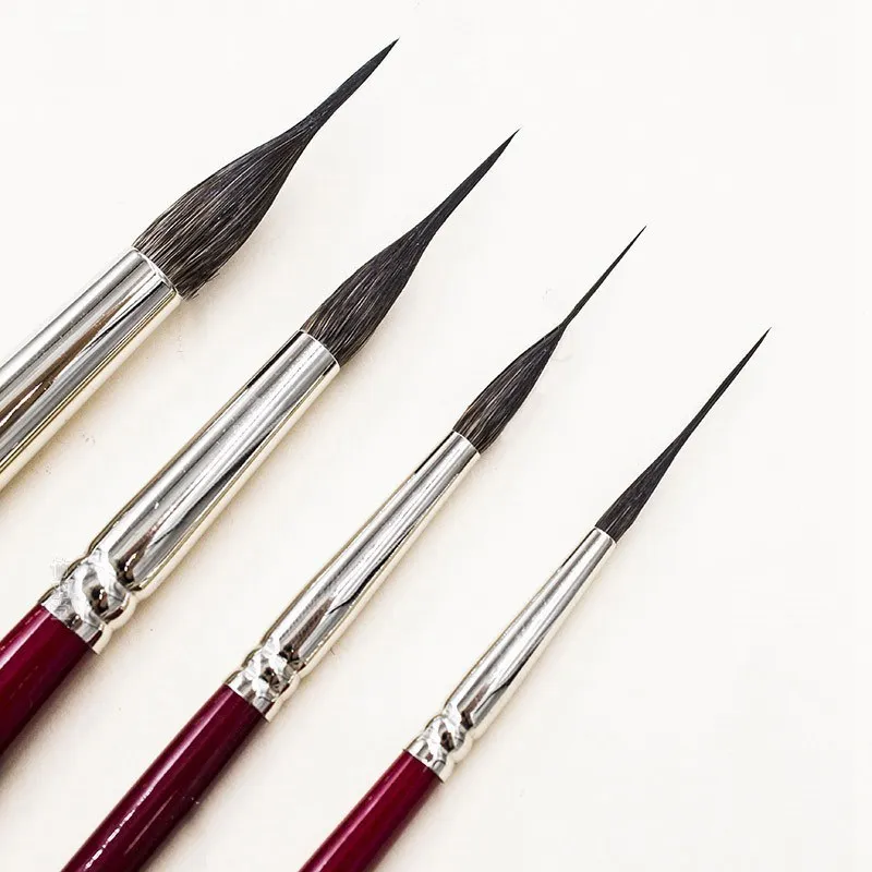 Squirrel Hair Long Needle Sharp Liner Paint Brush Artist Fine Point