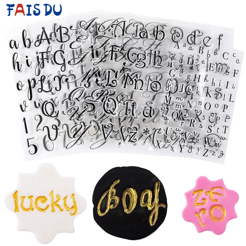 Stamps for Cookies Alphabet Letters Cake Sweet Letters Stamp Decorating Tools Fondant Embossing DIY Cutter Pastry Accessories cookie cutter baking mold cookie mould cookie printing mold fondant cutter baking decorating tools cookie maker press kit pastry cutter