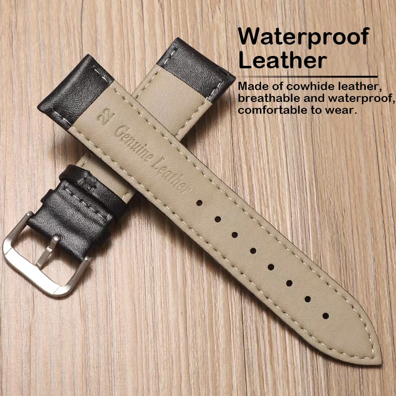 Elegant Soft Leather Watch Strap - Universal Luxury Accessory, Perfect Gift Choice