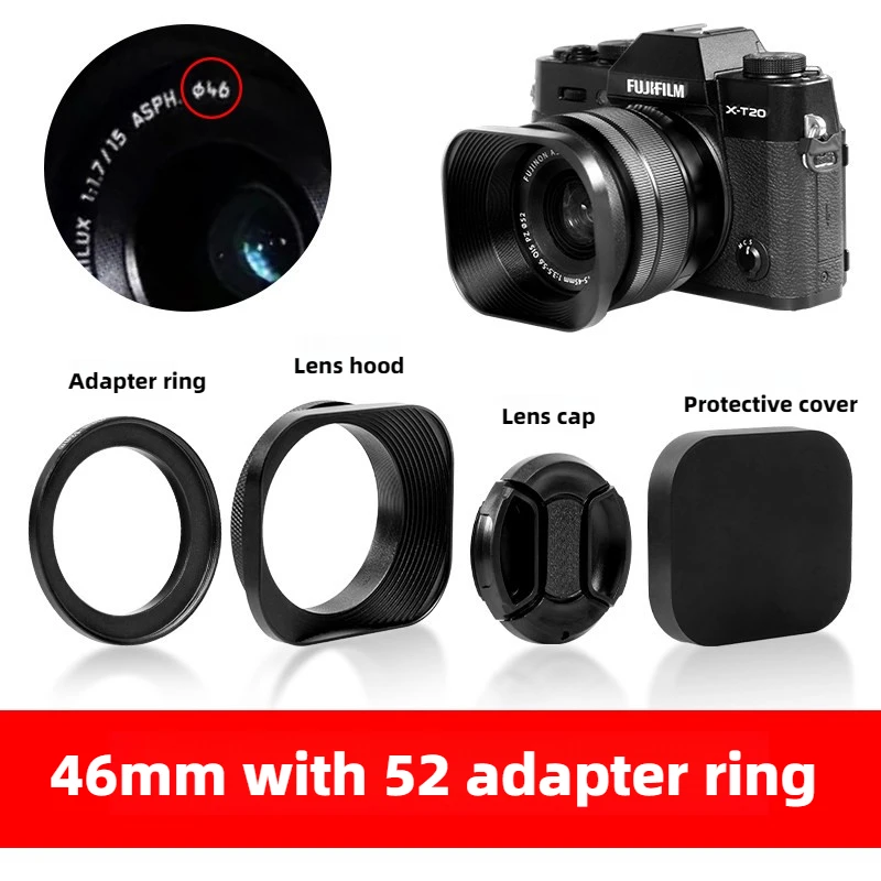 Aluminum Alloy Metal Square Lens Hood Lens Protector