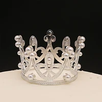 Newborn Photography Props Accessories Silvery Gold Pearl Crown Studio Baby Girl Photo Accessory  Infant Decoration 2