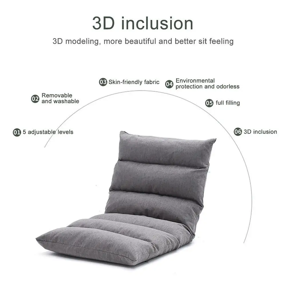 Description Picture 2 of itemAdjustable Comfort Floor Folding Sofa Chair For Home Living Room Furniture Modern Foldable Japanese Floor Chair Lazy Couch Sofa