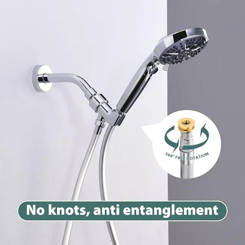 Shower Hose 1.5/2M Silicone Flexible Shower Hose Anti-Winding Extension High Pressure Pipe Showerhead Tube Bathroom Faucte Accessorie