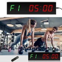 Super Large Screen Gym Timer 1.5 Inch Digits Count Down/Up Timer Boxing Cycle Interval Clock Stopwatch for Gym Fitness Training 1