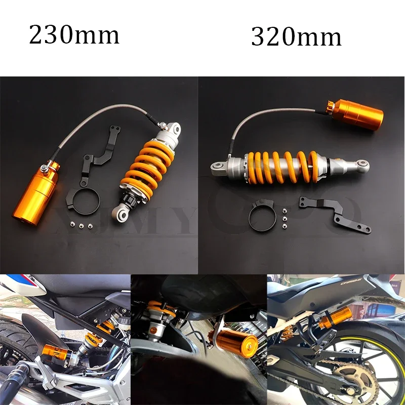 

230/320mm Motorcycle Adjustable Spring Air Nitro Rear Shock Absorber for Yamaha Honda MSX125/SF Benelli TNT125 135 Dirt Bike