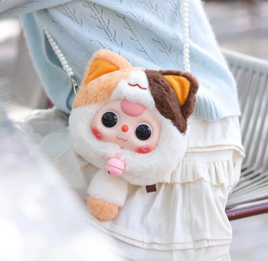 Genuine Bb3 Baby Three Lucky Cat Zipper Bag Series Blind Box Vinyl