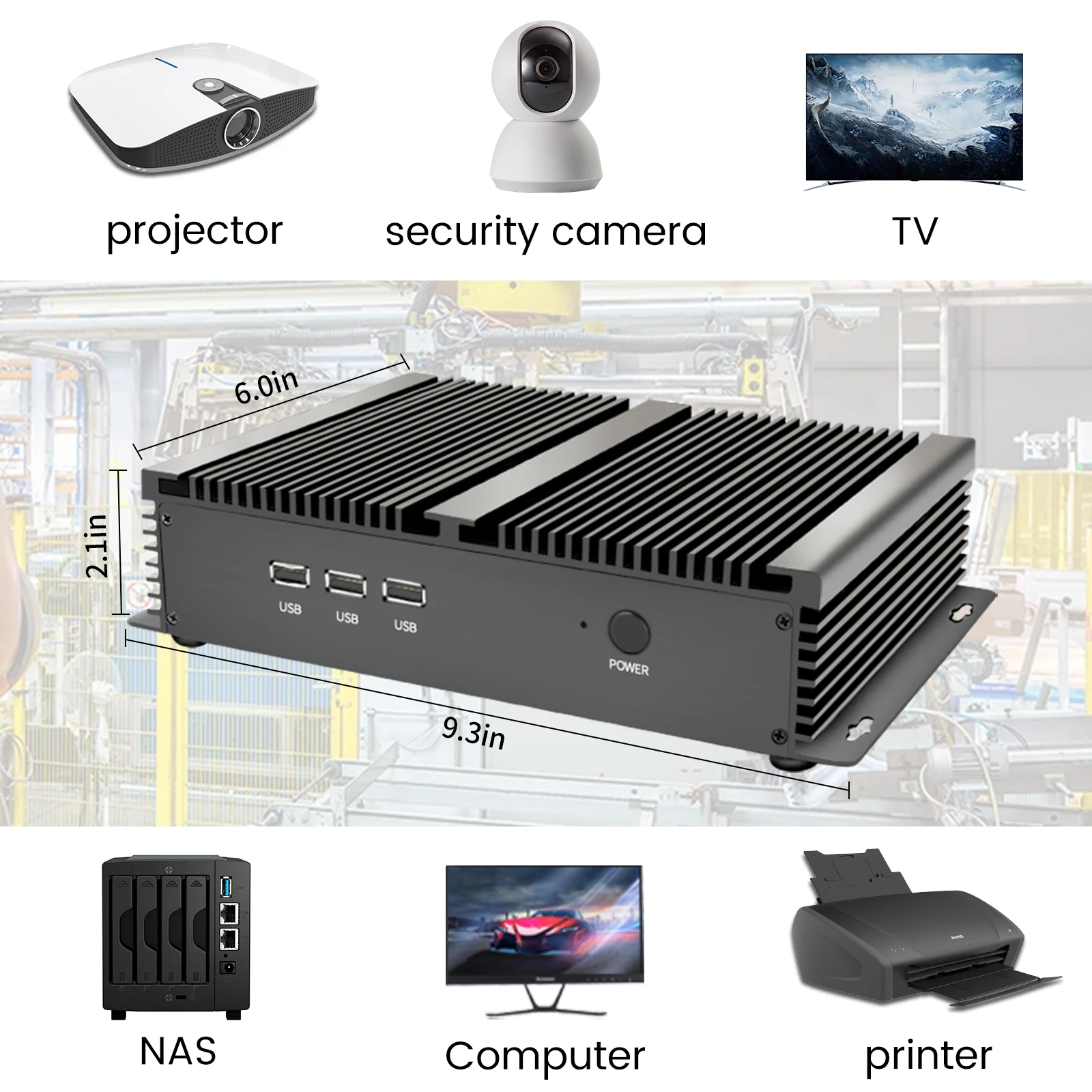 MSECORE Intel Core I3 i5 Fanless Industrial Mini PC Windows 10 Desktop  Computer Linux Multi-display HTPC 2*COM WiFi HDMI VGA