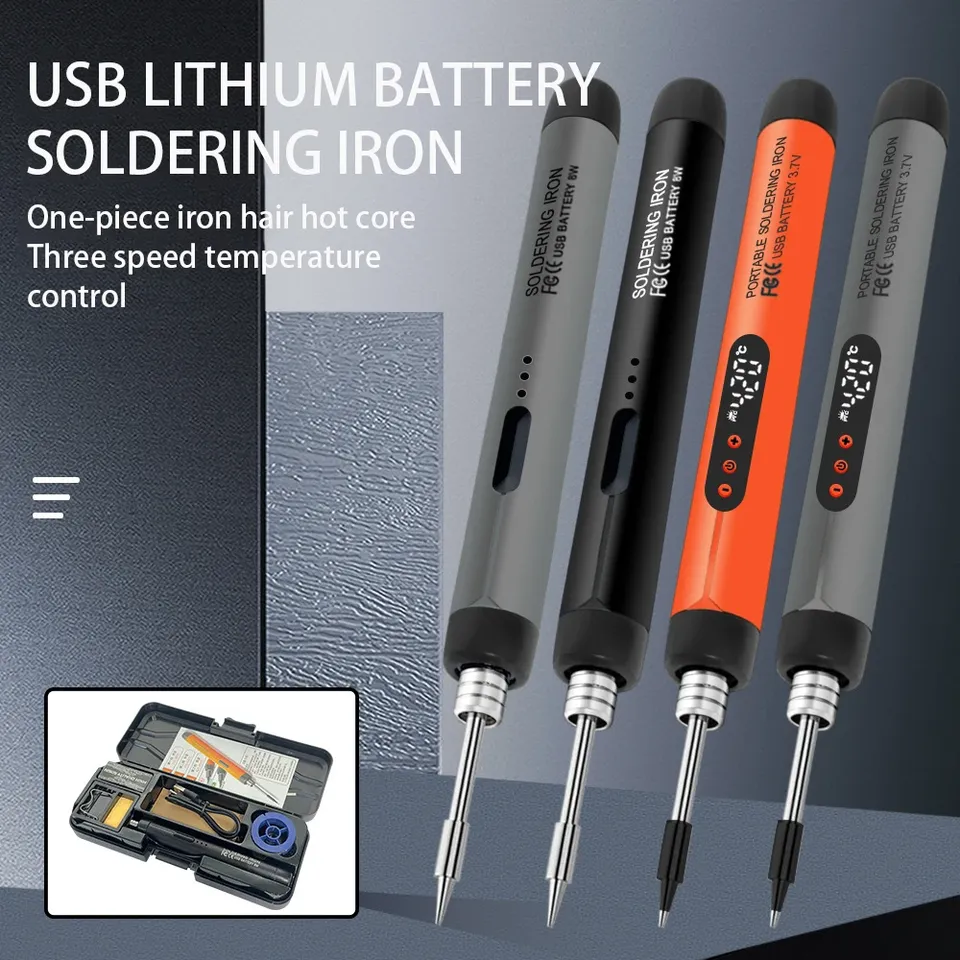 Portable 5V 8W USB wireless electric soldering iron Fast charging lithium battery soldering iron repair welding tool